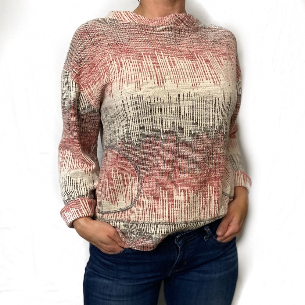 Anthropologie Postmark Crosshatch Boucle Top